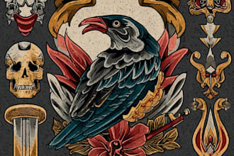 create a tattoo design of tattoo sleeve