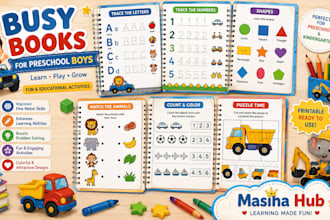 create printable busy books and preschool activity binders