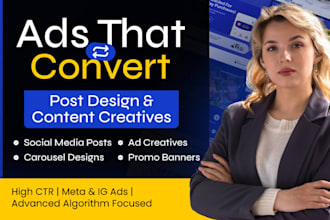 design social media posts and ad creatives design