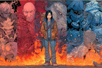 character for comic or graphic superhero novel
