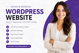 rebuild wordpress website, redesign or revamp website with elementor