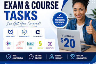 do proctoru, honorlocks, respondus, cna, sophia, exemplify tasks
