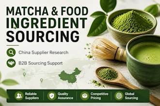 help you source matcha and food ingredients from china