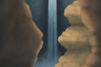 draw a landscape painting