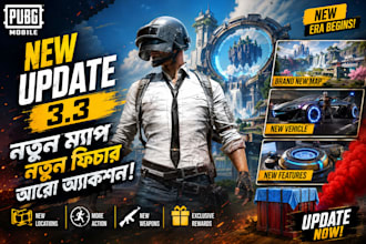 design eye catching pubg mobile thumbnail and gaming banner