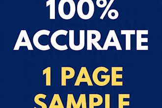 convert PDF to word in 2 hours with 100 percent  accuracy