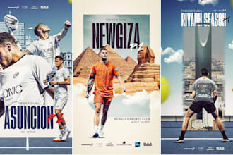 design professional sports posters and athlete edits