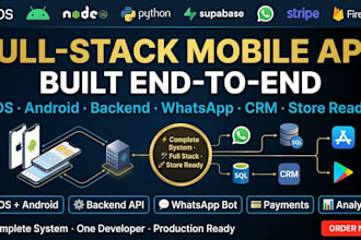 build full stack mobile app ios android whatsapp business bot automation capacit