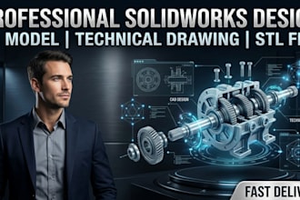 do 3d print design, 3d cad design and drawings in solidworks