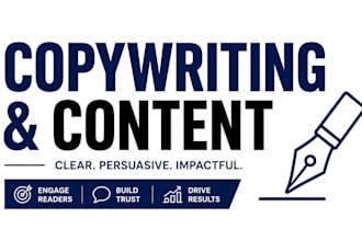 write conversion focused website copy, blog posts, and content
