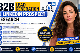 do b2b lead generation and linkedin prospect research