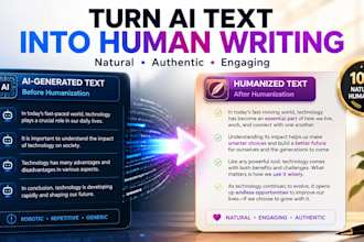 humanize ai content into natural human writing