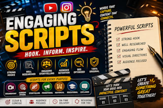 write SEO optimised scripts for your social media content