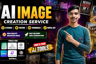 create custom ai images, posters, thumbnails and digital art