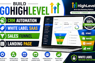 build gohighlevel crm automation white label saas ghl sales funnel landing page