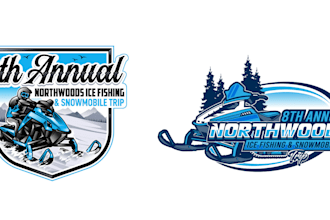 design eye catchy modern snowmobile logo very fast with super color