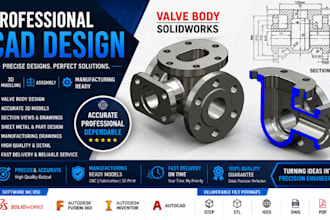 design custom sheet metal parts, mechanical cad models and product designs