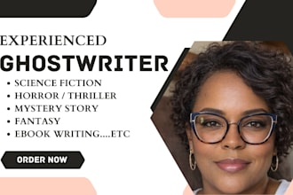 ghostwrite sci fi, horror, thriller, mystery and fantasy and fanfiction stories