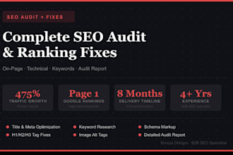 complete b2b SEO audit and fix top ranking issues