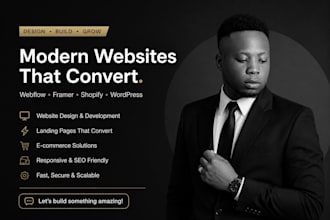 design framer website, webflow website or figma to framer, webflow conversion