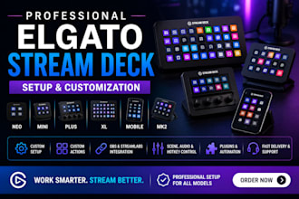 setup elgato stream deck neo, mini, plus, xl, mobile, mk2