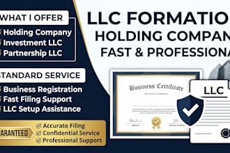 form holding company, real estate, investment, ecommerce and partnership llc