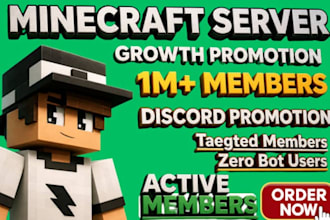 promote minecraft server promotion dayz, rust, fivem, gaming server, discord ad