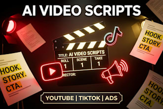 write video scripts for youtube tiktok and ads