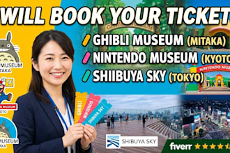 book ghibli museum, nintendo museum and shibuya sky tickets