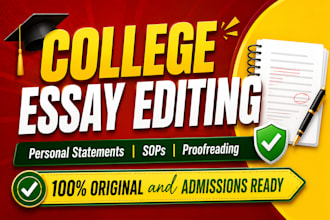 improve your college admissions essay or personal statement