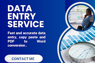 do fast and accurate data entry and copy paste work