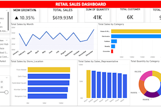 create professional power bi dashboards and reports