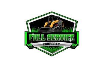 design attractive beautiful lawn service logo