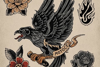create an amazing custom tattoo design with my experience