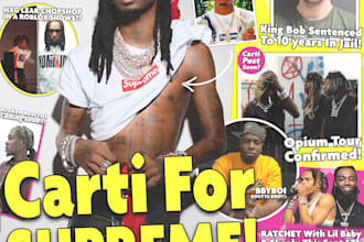 make a y2k or 2000s magazine cover art for models artist personal etc