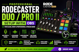 setup rodecaster duo pro ii with obs for clean stream audio