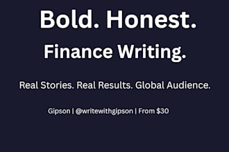 write bold honest personal finance content for people