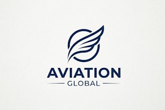 do eye catchy airline, aviation with original concept logo