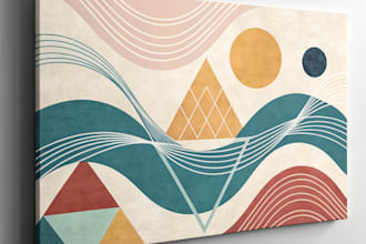 create professional abstract wall art and canvas design