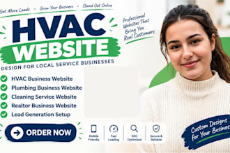hvac plumbing cleaning realtor website design local business lead generation