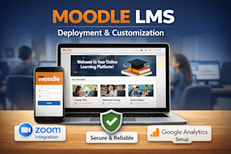 deploy and customize moodle lms with zoom, google analytics