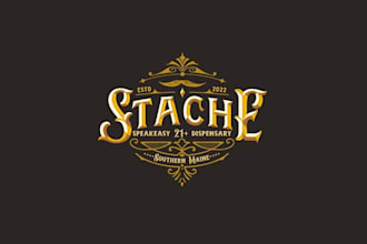 design prohibition speakeasy cannabis dispensary logo