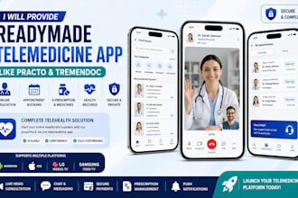 readymade telemedicine website, telemedicine android app, telemedicine IOS app