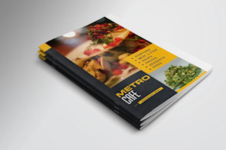 design a professional menu card for your restaurant or food business
