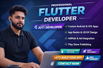 develop custom flutter apps for android and ios