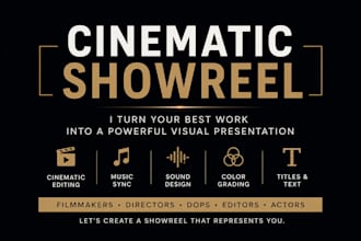 create a professional cinematic showreel for your portfolio