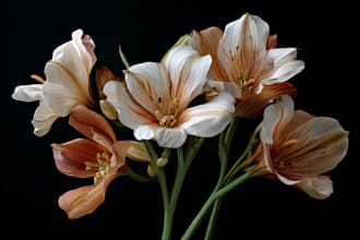 make botanical handdrawing pencil color illustration