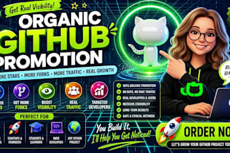 do organic github project promotion to gain stars fork repo traffic