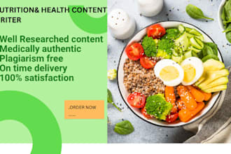 write SEO women wellness and nutrition blog articles