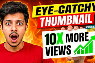 design amazing 2k youtube thumbnail that attract viewers